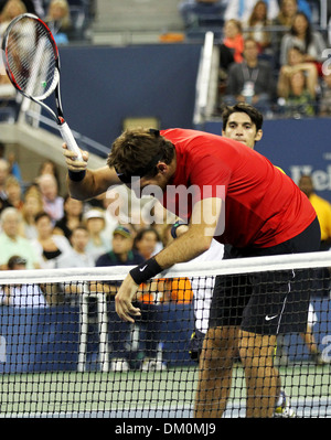 Juan Martin Del Potro (ARG) US Open 2012 masculin - Quart de finale Novak Djokovic v Juan Martin Del Potro (ARG) tenue à l'USTA Banque D'Images
