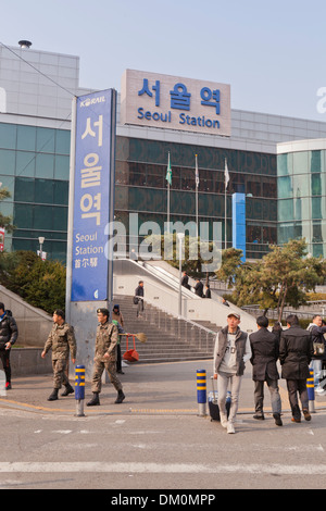 Nouveau Korail Seoul station - Séoul, Corée du Sud Banque D'Images