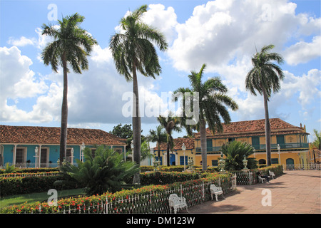 Museo de Arquitectura et Colonial Casa de Aldemán Ortiz, Plaza Mayor, Trinidad, la province de Sancti Spiritus, Cuba, mer des Caraïbes, l'Amérique centrale Banque D'Images