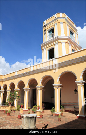 Tour de Museo Histórico Municipal, Palacio Cantero, Trinidad, la province de Sancti Spiritus, Cuba, mer des Caraïbes, l'Amérique centrale Banque D'Images