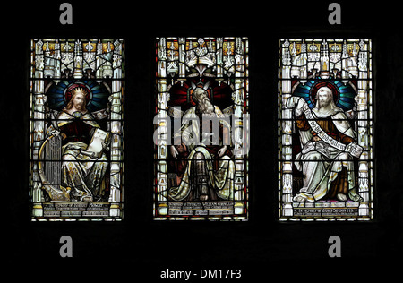 Les vitraux à la Tron Kirk sur le Royal Mile d'Édimbourg. Banque D'Images