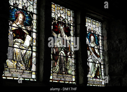 Les vitraux à la Tron Kirk sur le Royal Mile d'Édimbourg. Banque D'Images