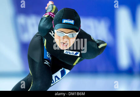 Berlin, Allemagne. 07Th Dec, 2013. Maki du Japon au cours de l'USI Tsuji la Coupe du monde de patinage de vitesse à Berlin, Allemagne, 07 décembre 2013. Photo : Thomas Eisenhuth/dpa/Alamy Live News Banque D'Images