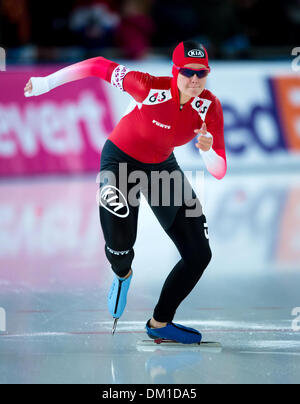 Berlin, Allemagne. 07Th Dec, 2013. L'Autriche au cours de l'USI Vanessa Bittner Coupe du monde de patinage de vitesse à Berlin, Allemagne, 07 décembre 2013. Photo : Thomas Eisenhuth/dpa/Alamy Live News Banque D'Images