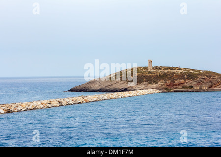 Sanctuaire d'Apollon de Délos dans l'île de Naxos en Grèce Banque D'Images