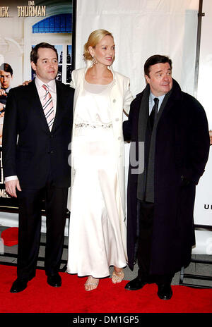 26 avril 2002 - K46138AR.Première de '' '' LES PRODUCTEURS AU Ziegfeld Theatre, NEW YORK 12-04-2005. Les producteurs- RENAULT ANDREA CAST Matthew Broderick, NATHAN LANE  Uma Thurman(Image Crédit : © Globe Photos/ZUMAPRESS.com) Banque D'Images