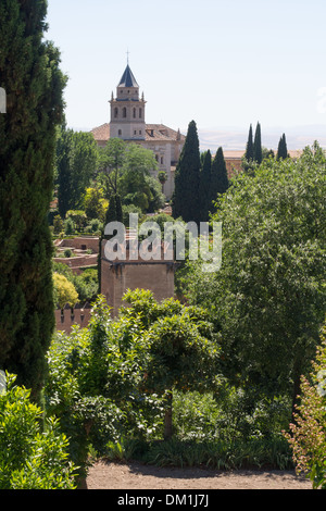 Motifs de l'Alhambra, Grenade, Andalousie, Espagne Banque D'Images