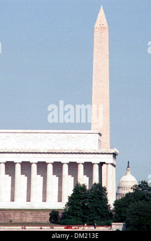 Lincoln Memorial Washington Monument US Capitol Washington DC, Banque D'Images