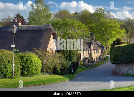 Chaumières dans le village de Cotswold vaste Campden Gloucestershire, Angleterre. Banque D'Images