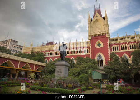 Bâtiment de cour élevée Calcutta (Kolkata), Inde Banque D'Images