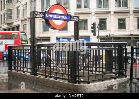 Entrée de la station de métro de Londres. Métro de Londres Banque D'Images