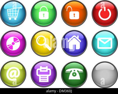 Boutons brillants Illustration de Vecteur