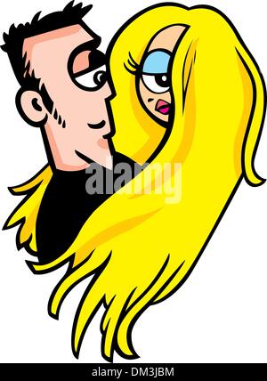 Young couple in love Illustration de Vecteur