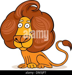 lion drôle Illustration de Vecteur