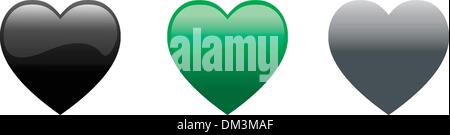 Coeurs colorés Illustration de Vecteur