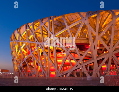 Stade olympique national 2008, Bird's Nest Stadium, Beijing, Chine, République populaire de Chine, l'Asie Banque D'Images