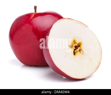 Pommes sur fond blanc Banque D'Images