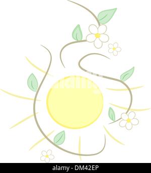 Soleil du printemps dans des tons pastel Illustration de Vecteur
