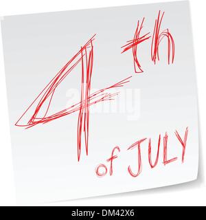 4 juillet Illustration de Vecteur