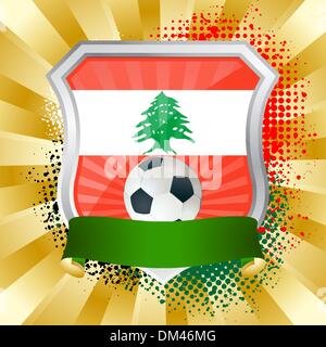 Protection avec un drapeau du Liban Illustration de Vecteur