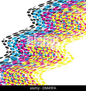 taches de CMJN ondulés Illustration de Vecteur