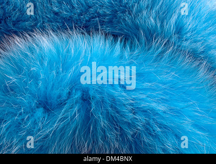 Pour la texture de la fourrure artificielle bleue ou l'arrière-plan Banque D'Images