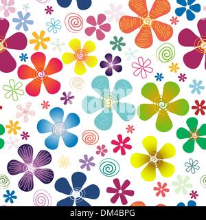 Motif floral transparent blanc Illustration de Vecteur