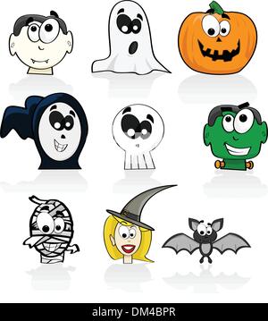 Personnages de l'Halloween Illustration de Vecteur