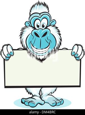 Yeti Holding sign : Illustration de Vecteur