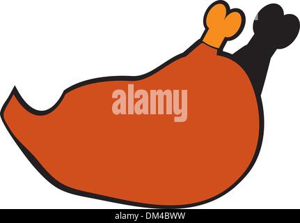 Rôti de dinde pour Thanksgiving Day Illustration de Vecteur