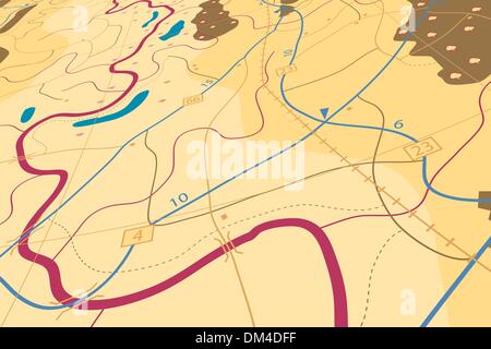 Carte de campagne Illustration de Vecteur