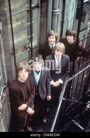 ROLLING STONES groupe du Royaume-Uni en 1963. De gauche à droite : Mick Jagger, Bill Wyman, Charlie Watts, Brian Jones, Keith Richards. Banque D'Images