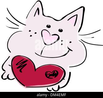 Cute cartoon cat Illustration de Vecteur