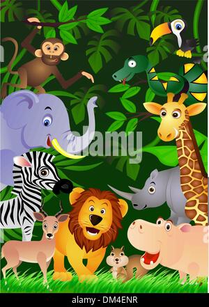 Vector illustration Funny cartoon animal Illustration de Vecteur