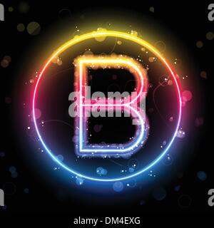 Arc-en-ciel en feux Alphabet touche Cercle Illustration de Vecteur