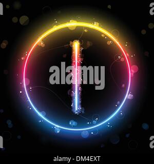 Arc-en-ciel en feux Alphabet touche Cercle Illustration de Vecteur