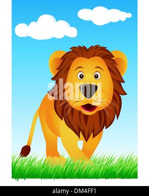 Lion cartoon Illustration de Vecteur