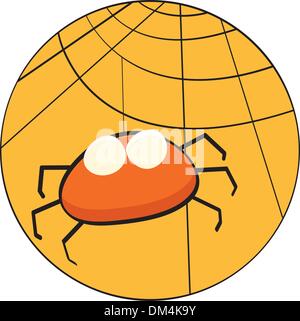 Cute litte spider cartoon Illustration de Vecteur