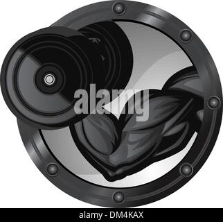 Biceps Curl Illustration de Vecteur