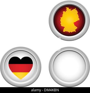 Boutons d’Allemagne Illustration de Vecteur