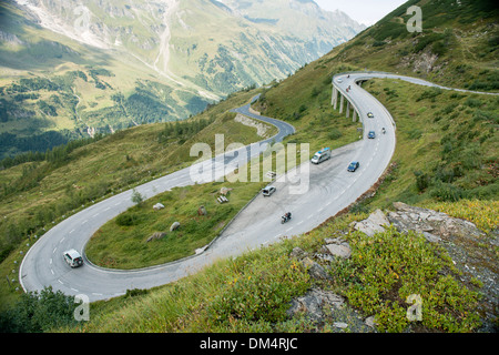 Pass-Strasse Grossglockner, Tyrol, Autriche, Banque D'Images