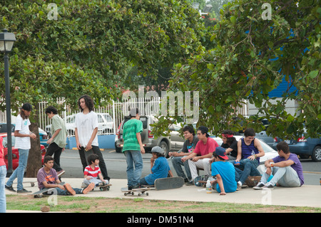 Groupe d'adolescents de la vallée centrale du Costa Rica Banque D'Images