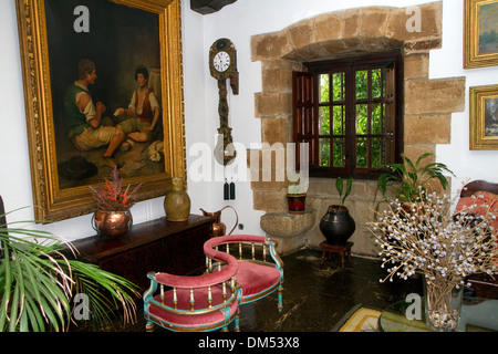 Intérieur de l'hôtel los Infantes à Santillana del Mar, Cantabria, Espagne. Banque D'Images