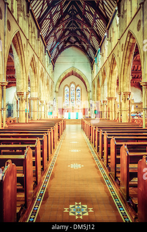 Intérieur de la glorieuse Sainte Cathédrale à Adélaïde, Australie Banque D'Images