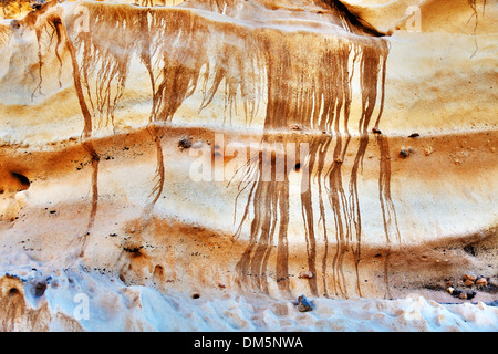 La texture de la formation géologique de grès Banque D'Images