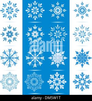 Snowflake Icon Set Illustration de Vecteur