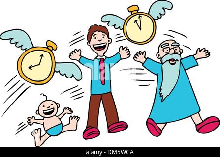 Time Flies ! Illustration de Vecteur