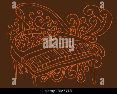 Arrière-plan de piano Illustration de Vecteur