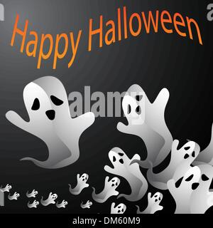 Ghost Halloween Background Illustration de Vecteur