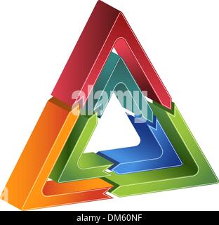 Schéma de Triangle Processus Illustration de Vecteur